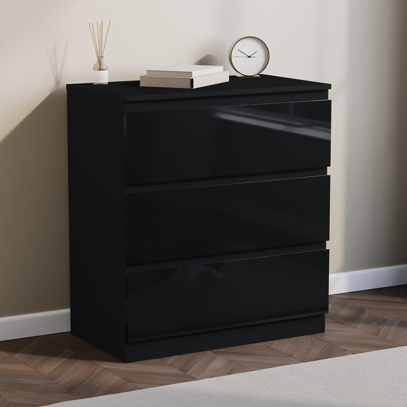Glinton 3-Drawer Chest, Black (FSC 100%)