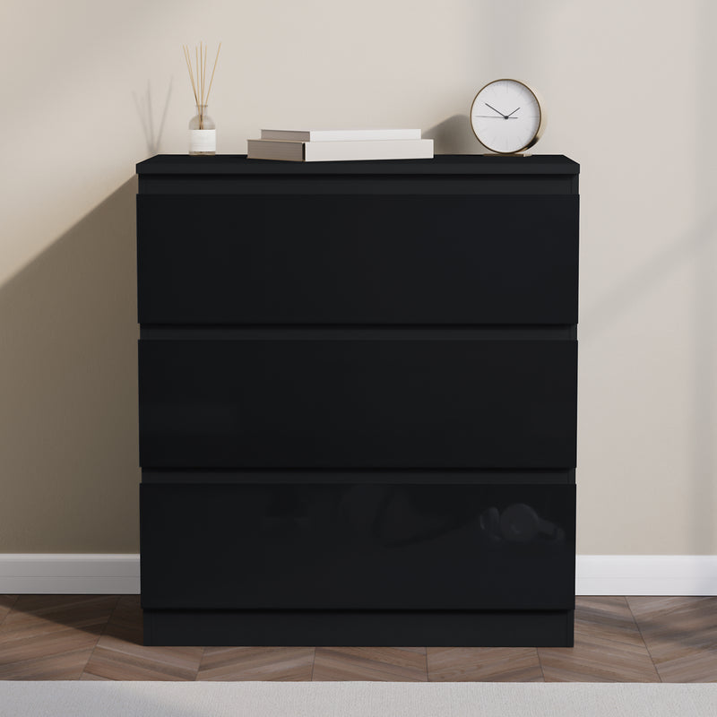 Glinton 3-Drawer Chest, Black (FSC 100%)