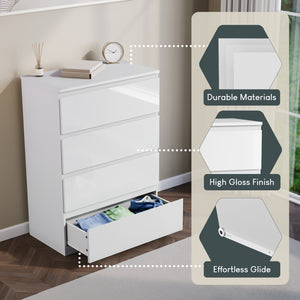 Glinton 4-Drawer Chest, White (FSC 100%)