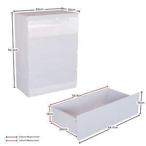 Glinton 4-Drawer Chest, White (FSC 100%)