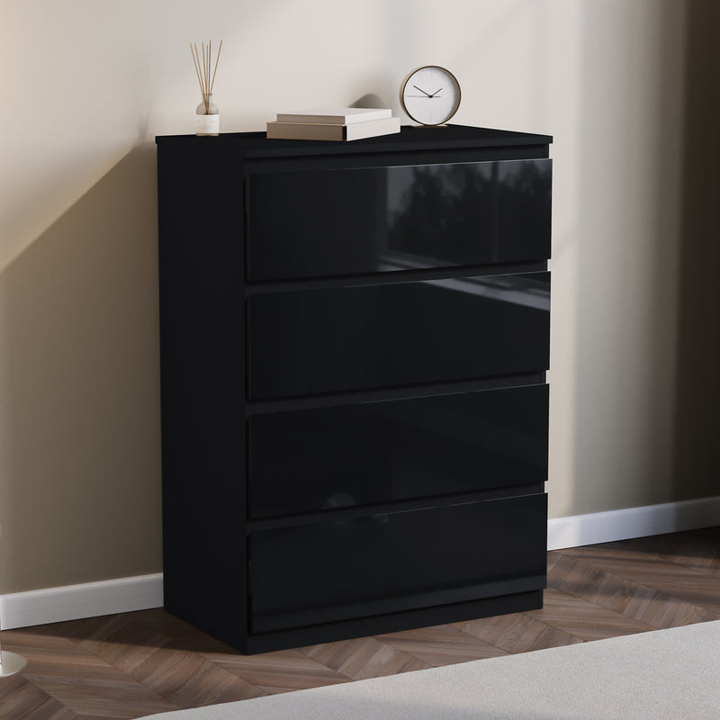 Glinton 4-Drawer Chest, Black (FSC 100%)