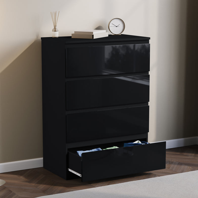 Glinton 4-Drawer Chest, Black (FSC 100%)