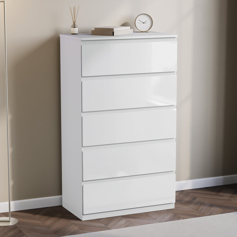 Glinton 5-Drawer Chest, White (FSC 100%)