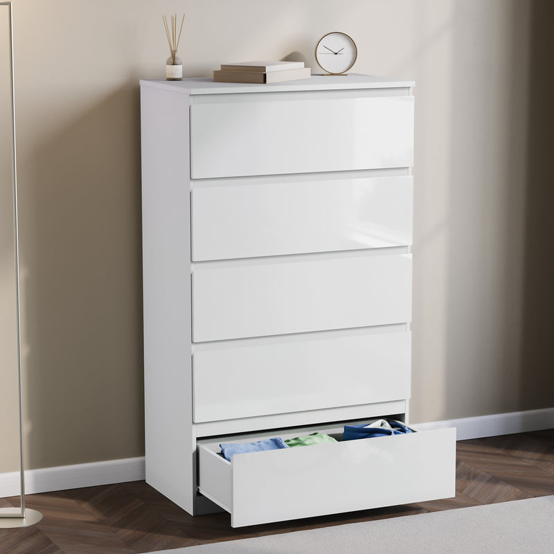 Glinton 5-Drawer Chest, White (FSC 100%)