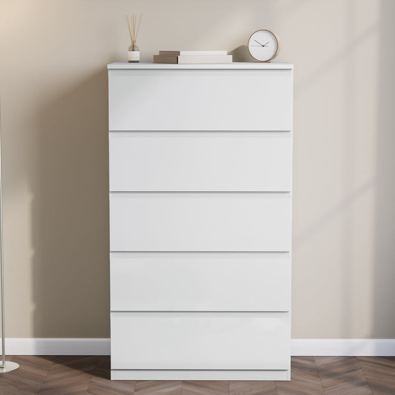Glinton 5-Drawer Chest, White (FSC 100%)