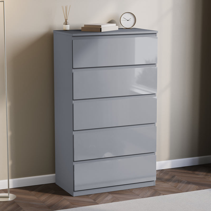 Glinton 5-Drawer Chest, Grey (FSC 100%)