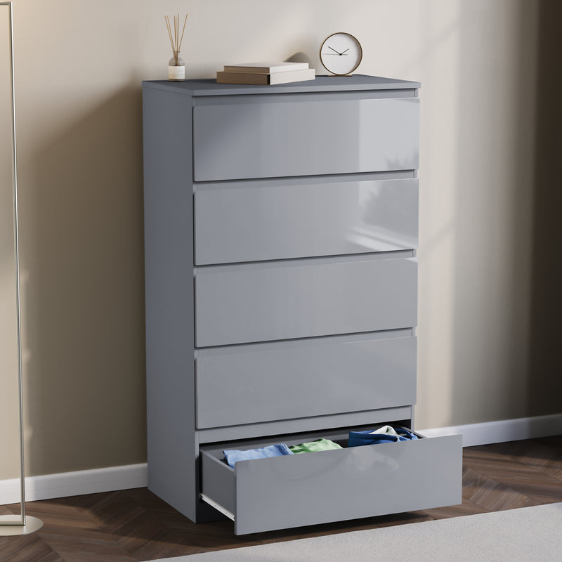 Glinton 5-Drawer Chest, Grey (FSC 100%)