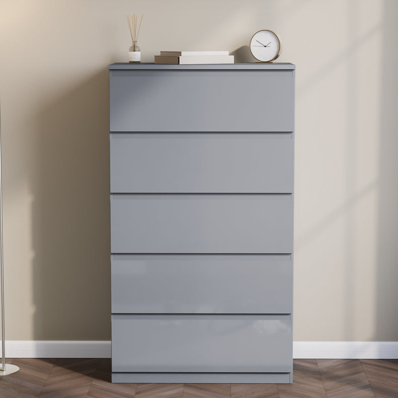 Glinton 5-Drawer Chest, Grey (FSC 100%)