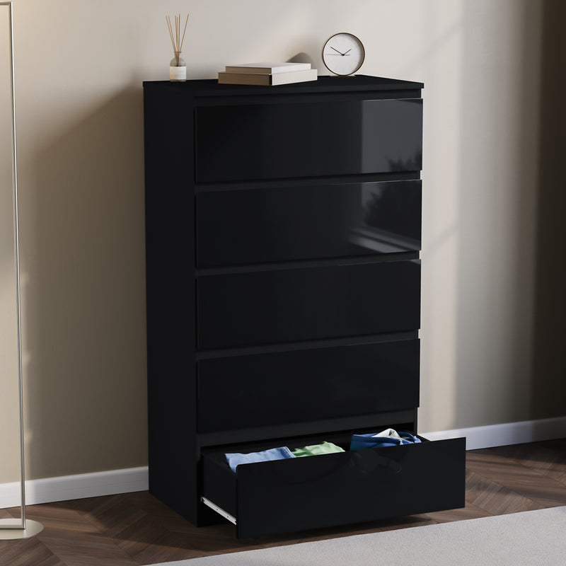 Glinton 5-Drawer Chest, Black (FSC 100%)