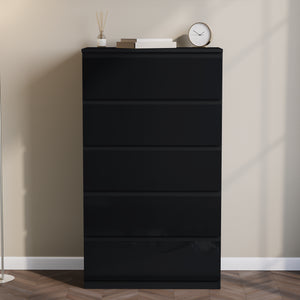 Glinton 5-Drawer Chest, Black (FSC 100%)