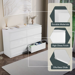 Glinton 6-Drawer Chest, White (FSC 100%)