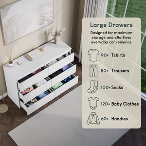 Glinton 6-Drawer Chest, White (FSC 100%)