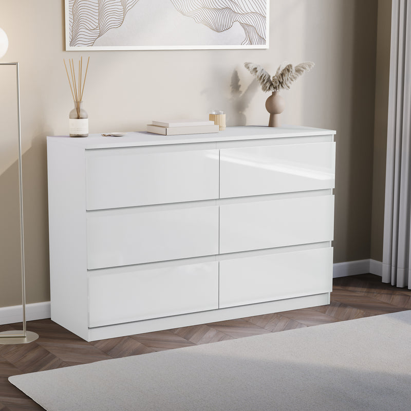 Glinton 6-Drawer Chest, White (FSC 100%)
