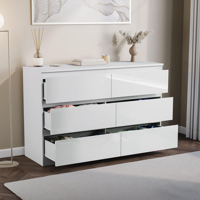 Glinton 6-Drawer Chest, White (FSC 100%)
