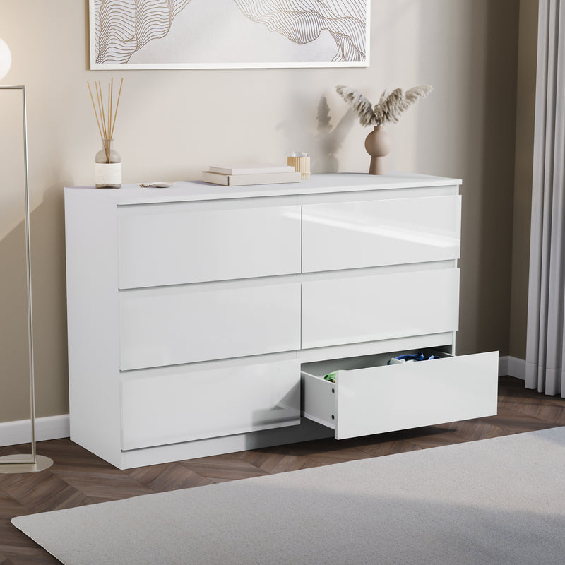 Glinton 6-Drawer Chest, White (FSC 100%)