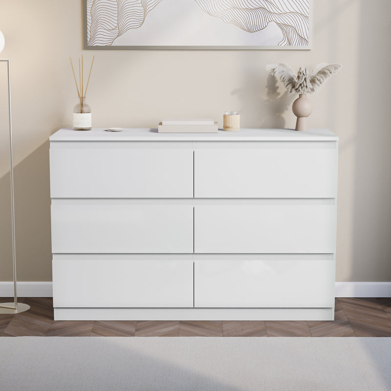 Glinton 6-Drawer Chest, White (FSC 100%)