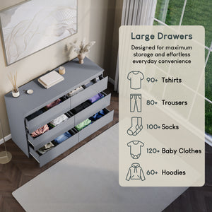 Glinton 6-Drawer Chest, Grey (FSC 100%)