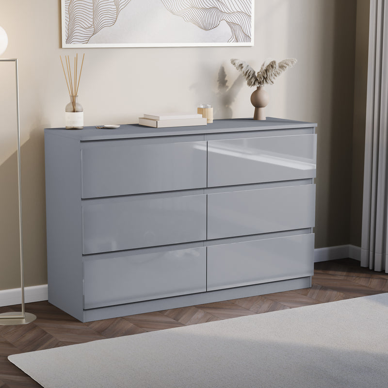 Glinton 6-Drawer Chest, Grey (FSC 100%)