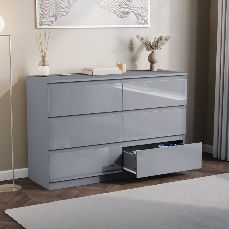Glinton 6-Drawer Chest, Grey (FSC 100%)