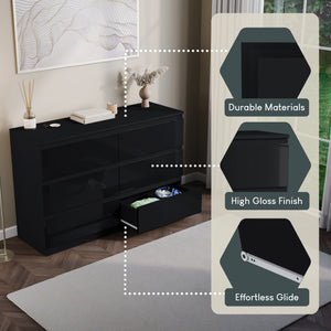 Glinton 6-Drawer Chest, Black (FSC 100%)
