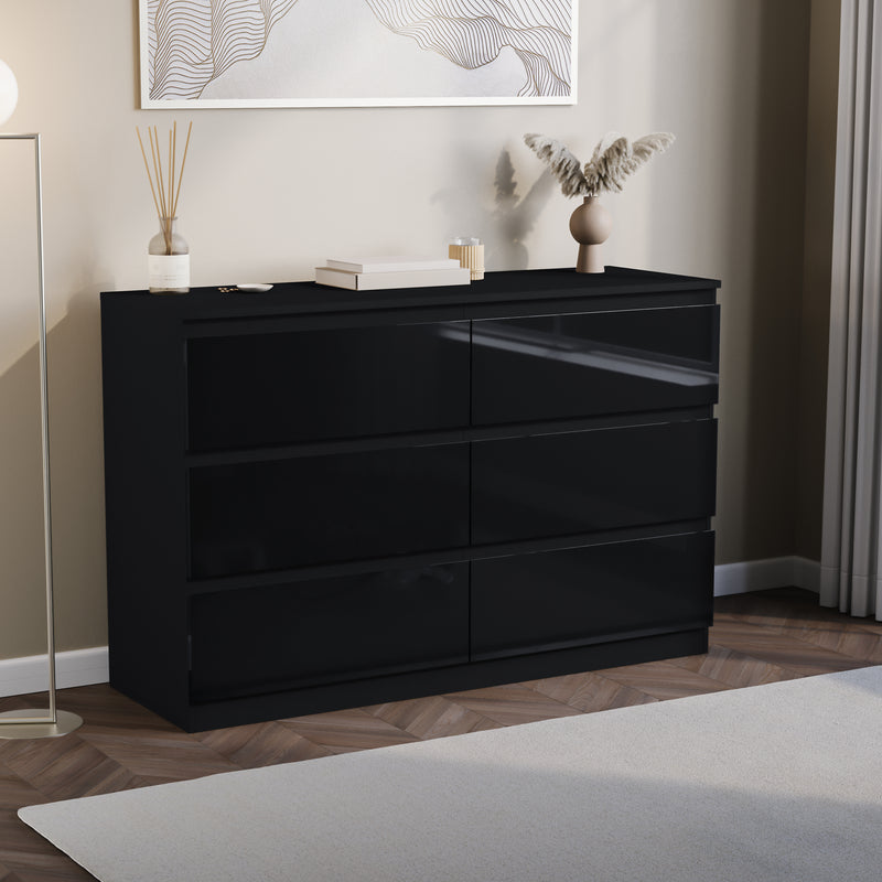 Glinton 6-Drawer Chest, Black (FSC 100%)