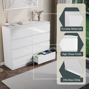 Glinton 8-Drawer Chest, White (FSC 100%)