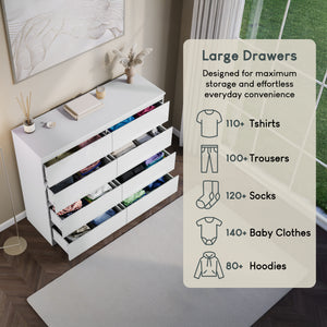 Glinton 8-Drawer Chest, White (FSC 100%)