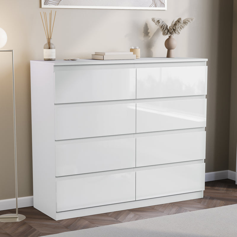 Glinton 8-Drawer Chest, White (FSC 100%)
