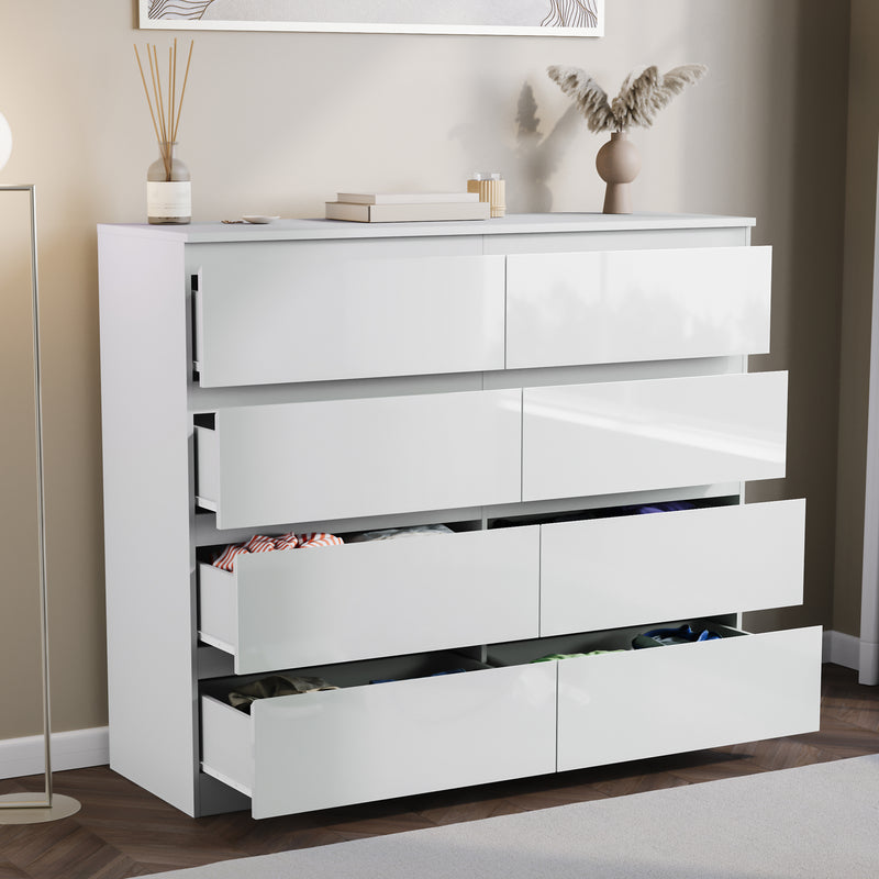 Glinton 8-Drawer Chest, White (FSC 100%)