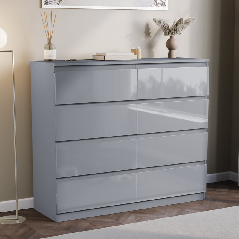 Glinton 8-Drawer Chest, Grey (FSC 100%)