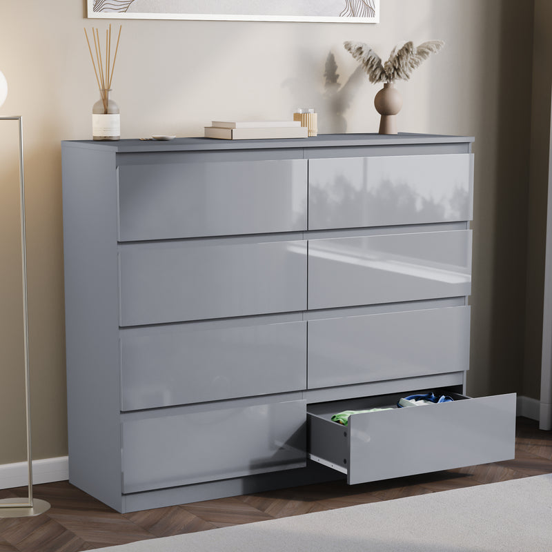 Glinton 8-Drawer Chest, Grey (FSC 100%)