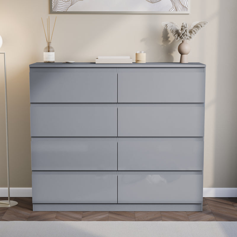 Glinton 8-Drawer Chest, Grey (FSC 100%)
