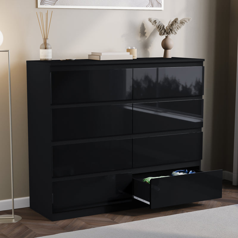 Glinton 8-Drawer Chest, Black (FSC 100%)
