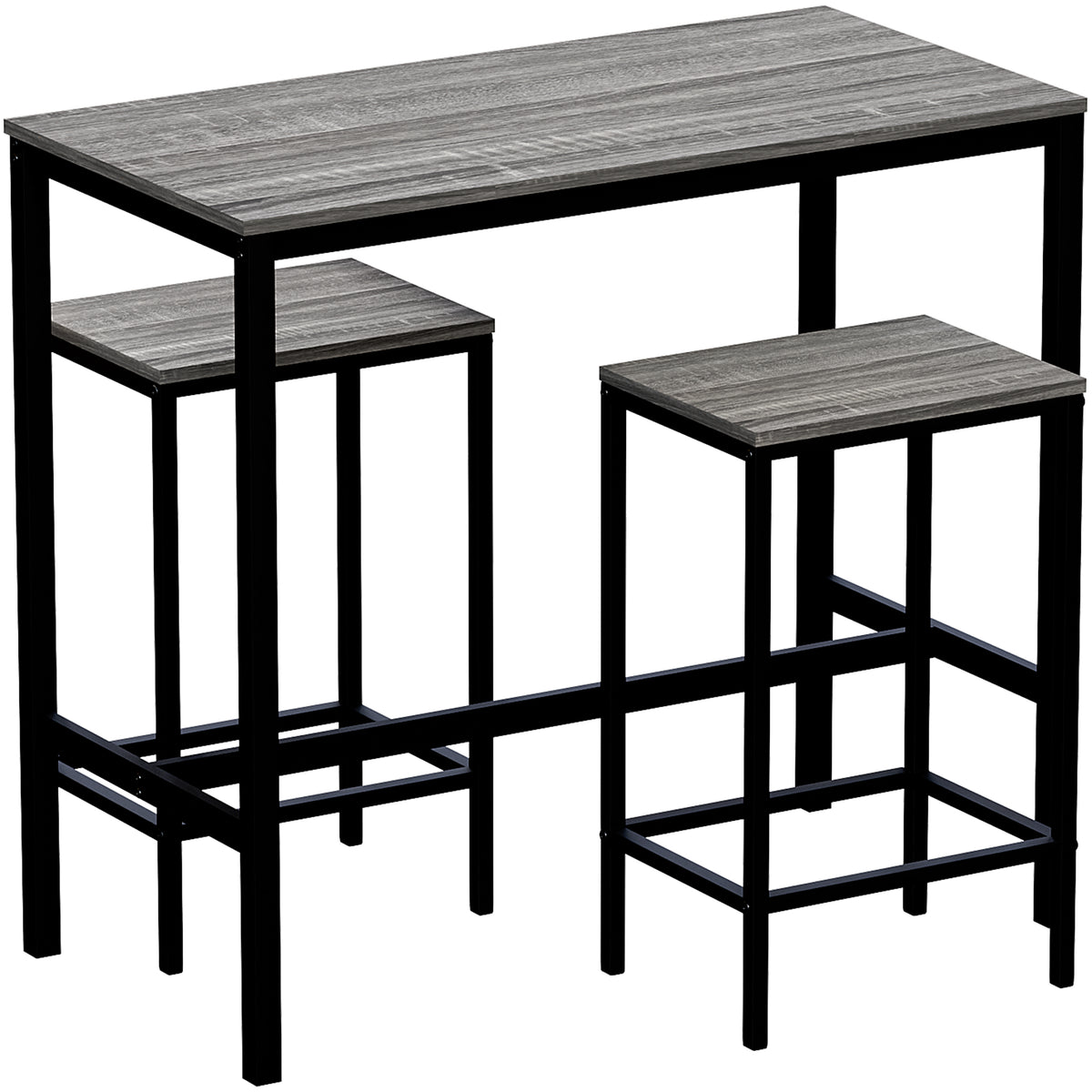 Roslyn 2-Seater Bar Table Set - Grey