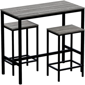 Roslyn 2-Seater Bar Table Set - Grey