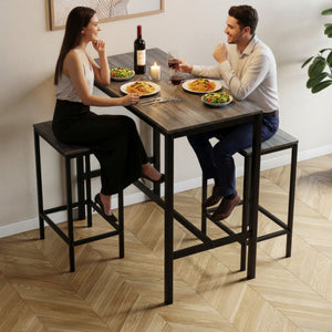 Roslyn 2-Seater Bar Table Set - Grey