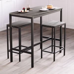 Roslyn 2-Seater Bar Table Set - Grey