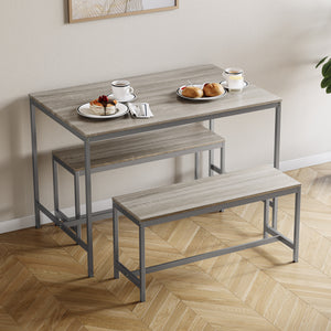 Roslyn 4-Seater Dining Table With Bench Set - Oak