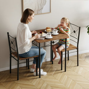 Roslyn 2-Seater Dining Set - Dark Wood