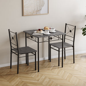 Roslyn 2-Seater Dining Set - Grey