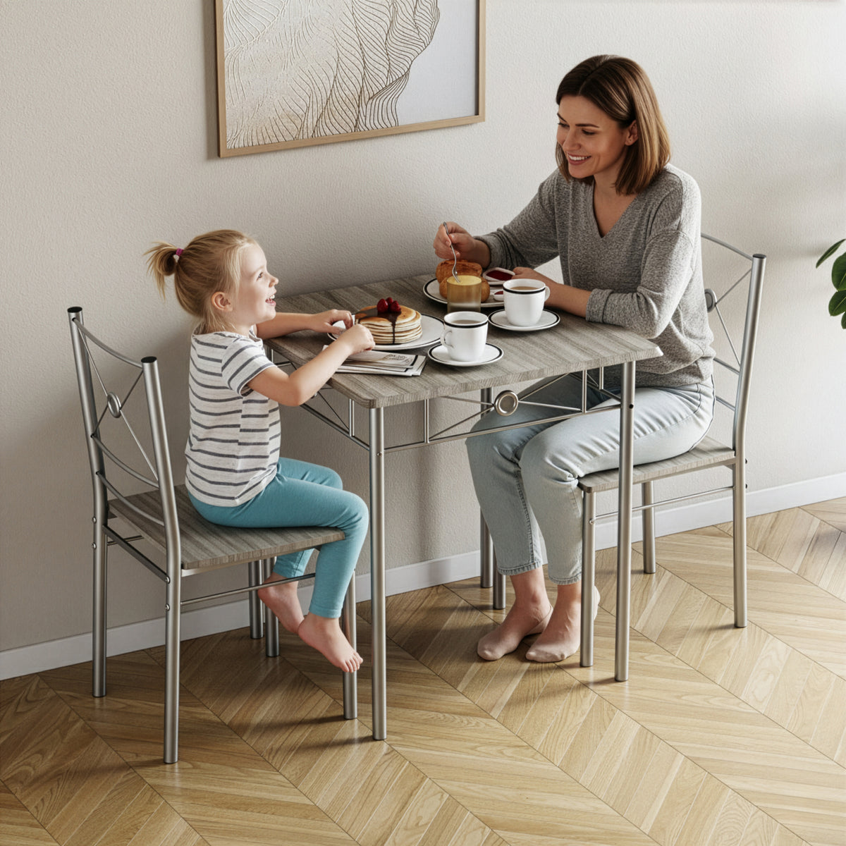 Roslyn 2-Seater Dining Set - Oak
