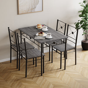 Roslyn 4-Seater Dining Set - Grey