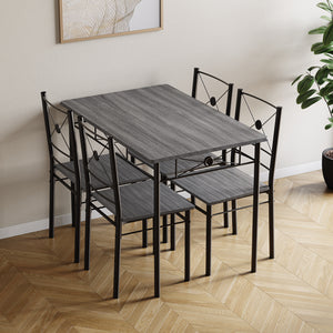 Roslyn 4-Seater Dining Set - Grey