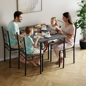 Roslyn 4-Seater Dining Set - Grey