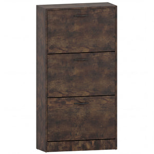 3-Drawer Shoe Cabinet - Dark Wood
