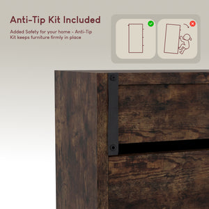 3-Drawer Shoe Cabinet - Dark Wood