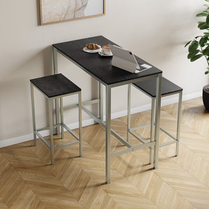 Roslyn 2 Seater Bar Table Set, Black