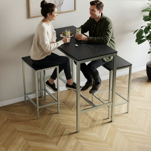 Roslyn 2 Seater Bar Table Set, Black