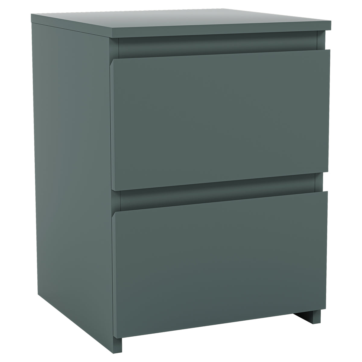 Denver 2 Drawer Bedside Chest, Jasper Green