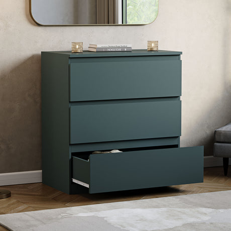 Denver Chest of 3 Drawer, Jasper Green